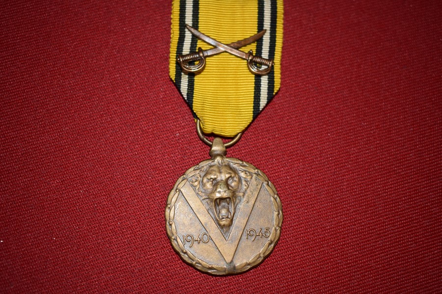 WW2 BELGIUM WW2 COMMEMORATIVE MEDAL-SOLD